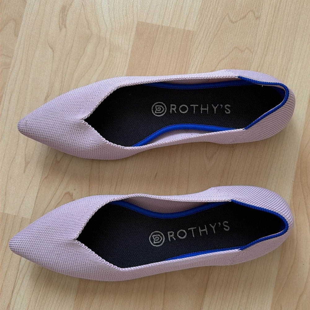 Rothy's Lavender Pointed Toe Flats - Picture 4 of 9